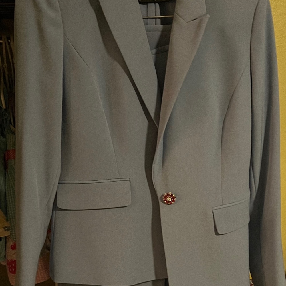 Baby blue suit